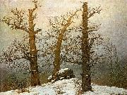 Caspar David Friedrich Hunengrab im Schnee Spain oil painting artist